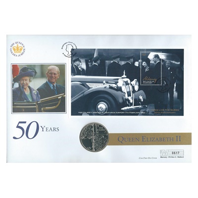 2002 Five Pounds QEII Golden Jubilee - Click Image to Close